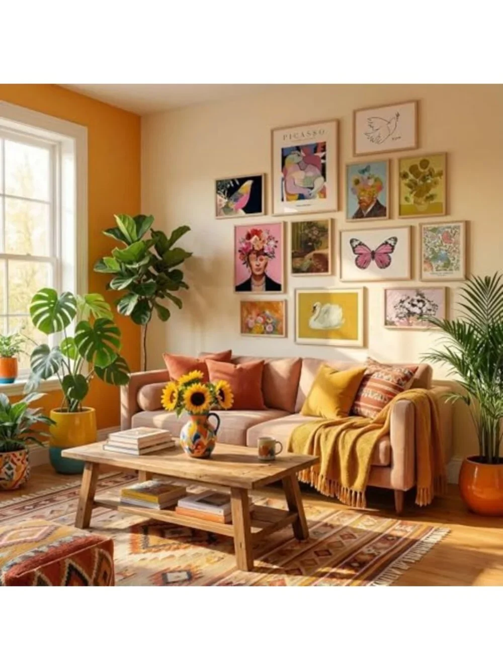 Colorful Eclectic Wall Art Prints | Funky Posters for Living Room Aesthetic
